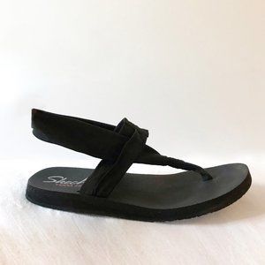 Skechers | Black | Yoga Foam Sling Sandals